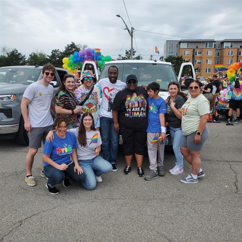 group photo of team members at Buffalo Pride