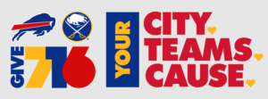 Give 716 Logo. Your City, Your Teams, Your Cause.