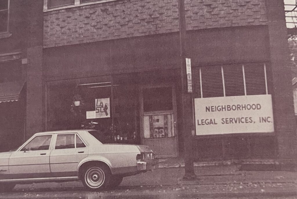 Vintage photo of one of the NLS neighborhood offices in the 1970s.