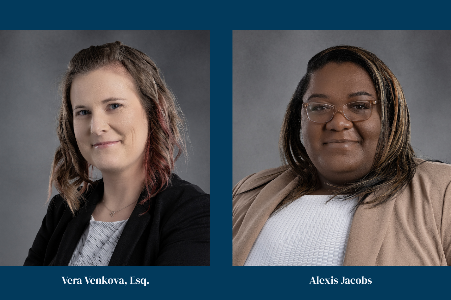 Headshots: Vera Venkova, Esq. and Alexis Jacobs