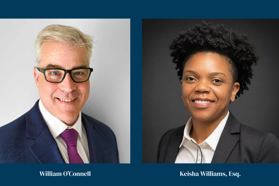 Headshots for Bill O'Connell and Keisha Williams