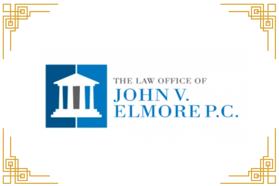 Logo for the Law office of John V. Elmore PC.