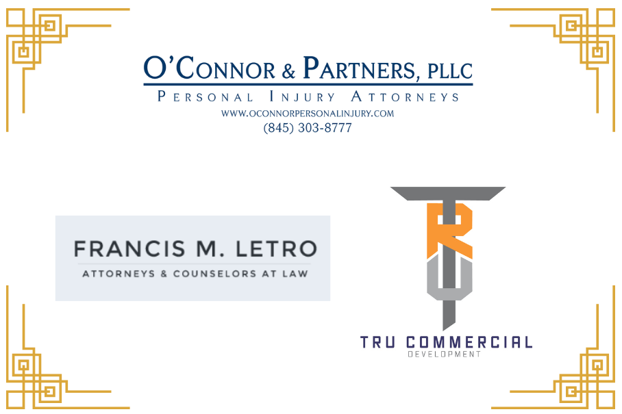 Logos for O'Connor & Partners, PLLC, Fancis M Letro, and Tru Commercial.
