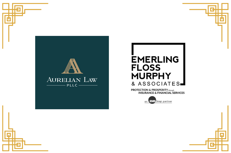 Logos for Aurelian Law PLLC and Emerling Floss Murphy & Associates